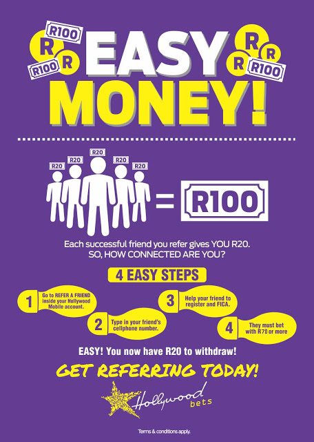Refer a Friend - Hollywoodbets - Step-by-Step