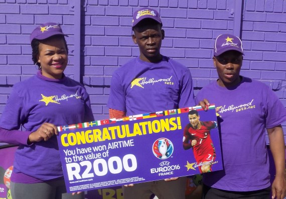 3rd prize Euro 2016 branch winner - Timothy from Alberton - wins airtime to the value of R2000