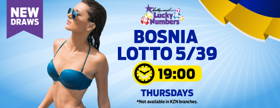 Bosnia Loto 5/39 - Lucky Numbers  - Hollywoodbets - Results - Odds - Betting