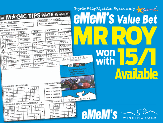 MR ROY - Value Bet at 15/1 - Winning Form - eMeM - Magic Tips