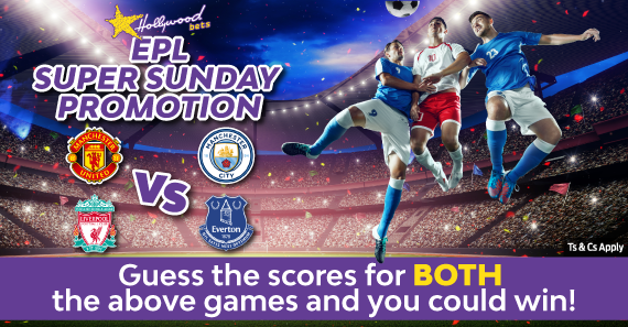 Win BIG with Hollywoodbets this weekend in our Super Sunday Facebook promotion. 