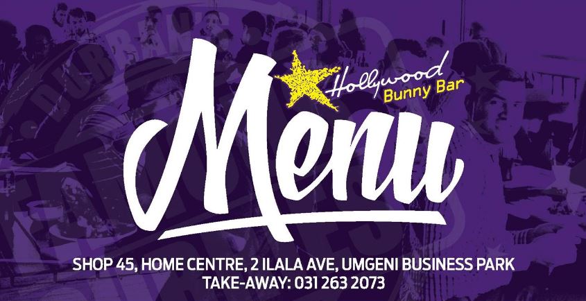 Hollywood Bunny Bar Menu - Springfield Home Centre / Retail Centre - Bunny Chow - Curries