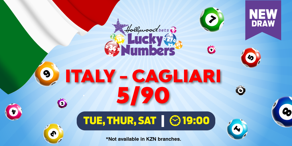 Italy - Cagliari - 5/90 - Hollywoodbets - Lucky Numbers - Lotto Betting