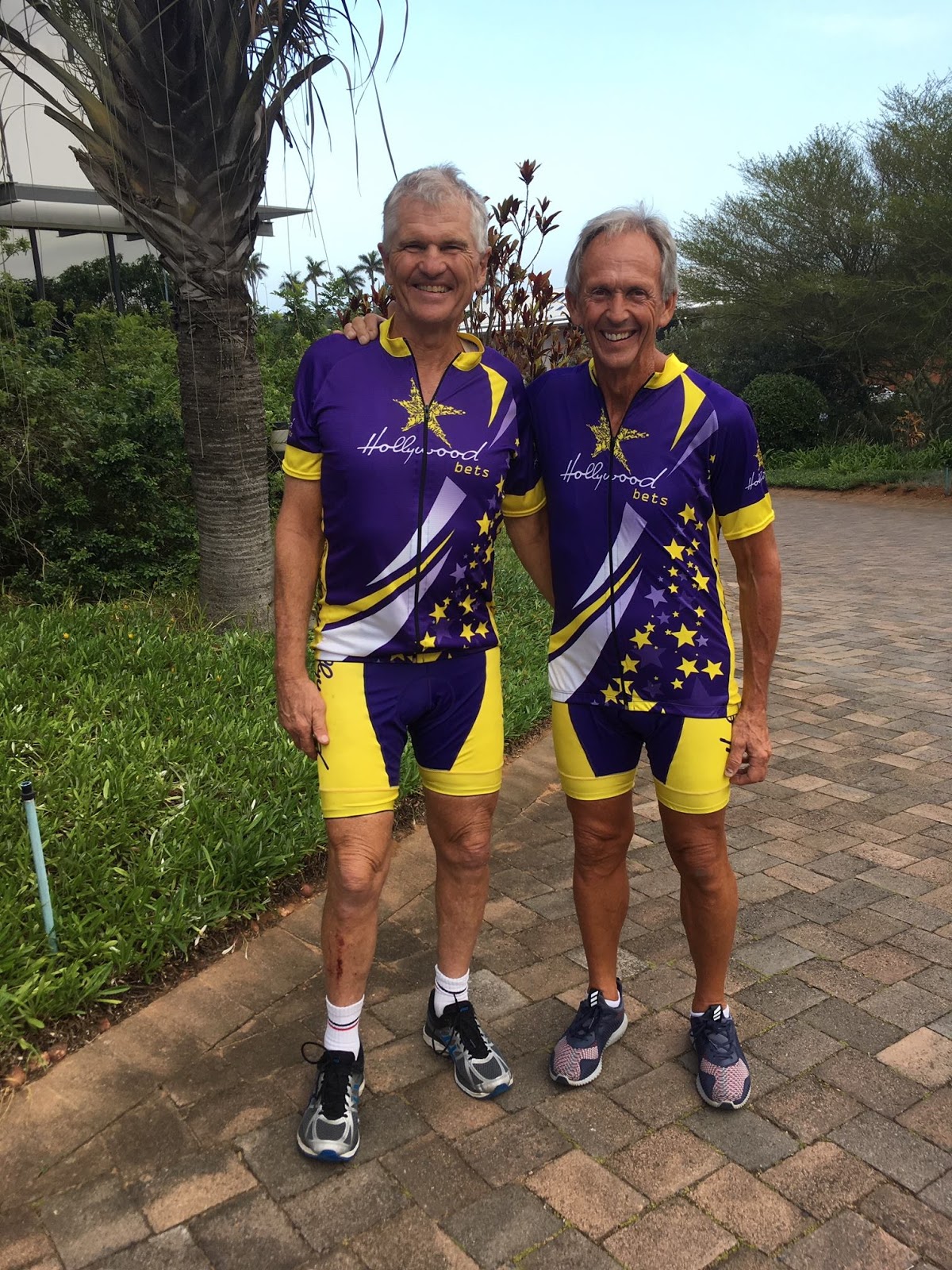 Graeme Wilson and Butch Webster - Dream Cycle Foundation - Hollywoodbets Cycling Kit