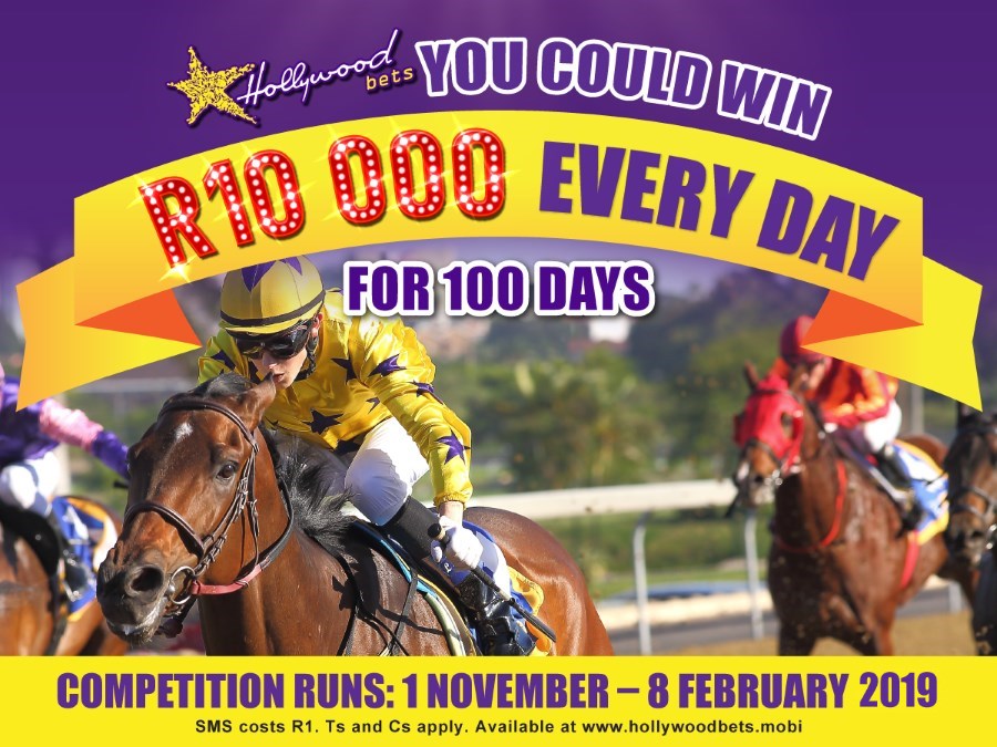 Win R10,000 Every Day with Hollywoodbets and Horse Racing - Competition - Promotion
