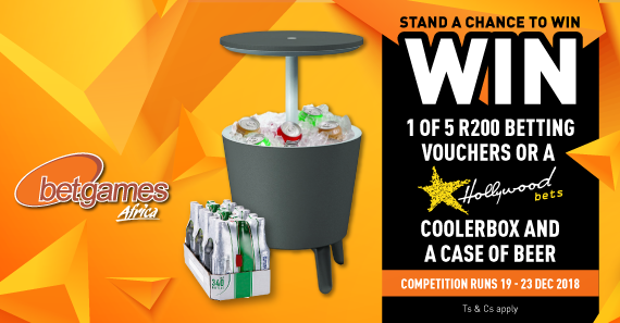 Stand a chance to win 1 of 5 betting vouchers or cooler box and beer