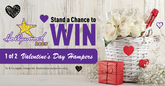 Valentine's Day Hamper including flowers, champagne and chocolates