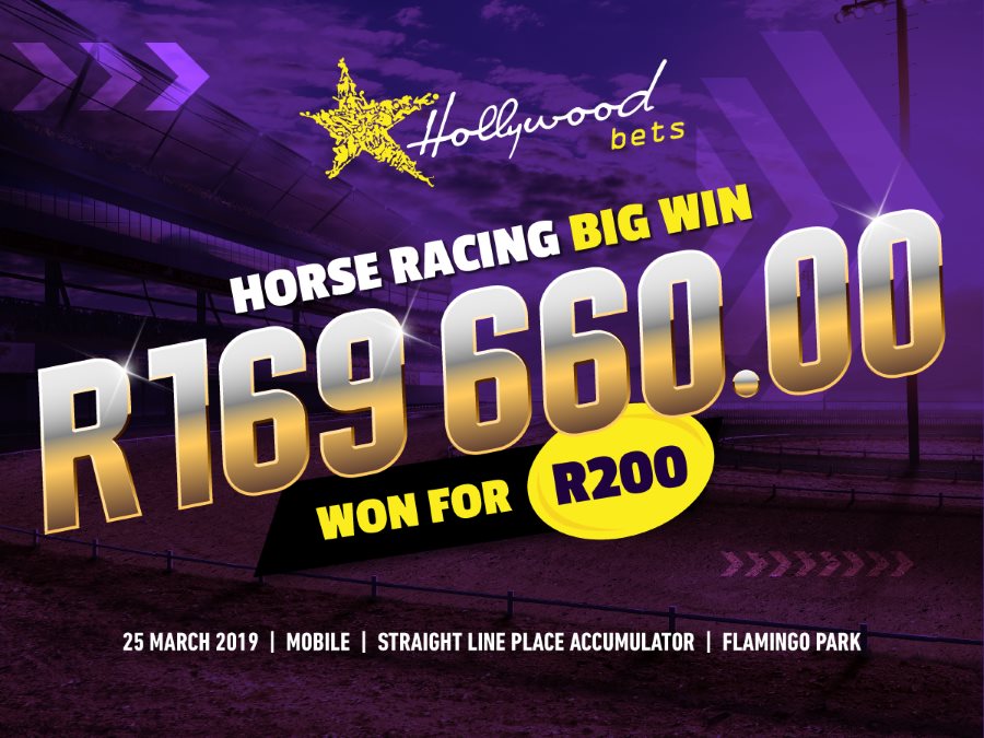 Horse Racing Big Win - R169 900 at Hollywoodbets