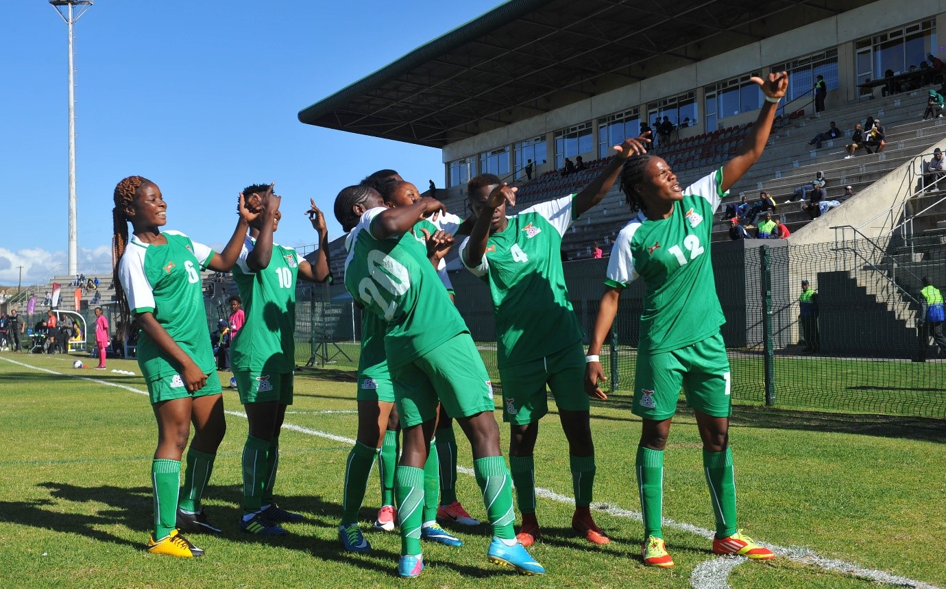 Zambia Women Celebrate 15-0 Win