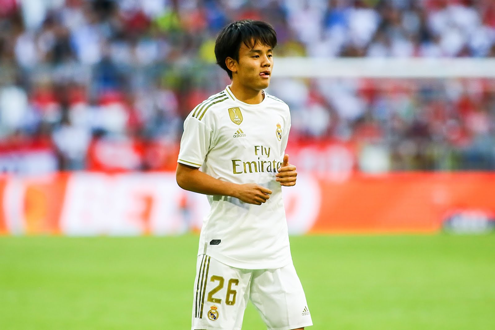 Takefusa Kubo of Real Madrid during the Audi Cup match between Real Madrid and Tottenham Hotspur