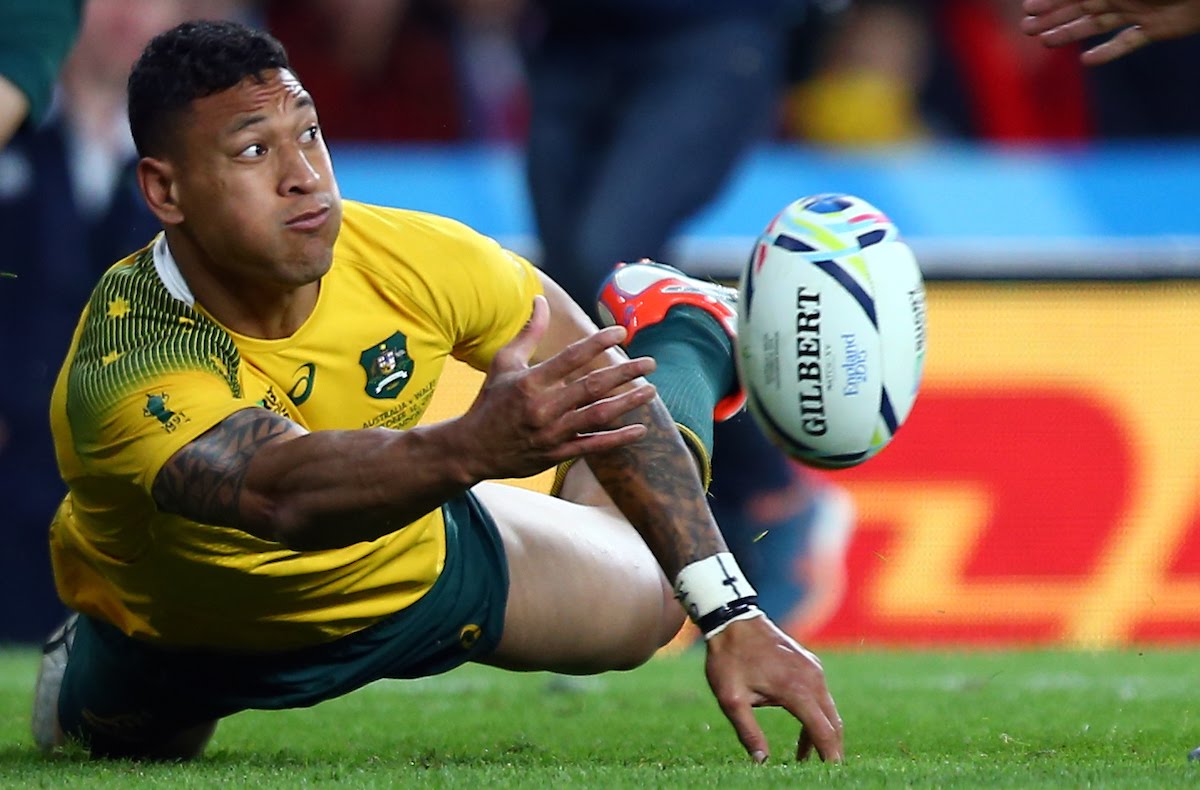 Israel Folau of Australia during the Rugby World Cup 2015