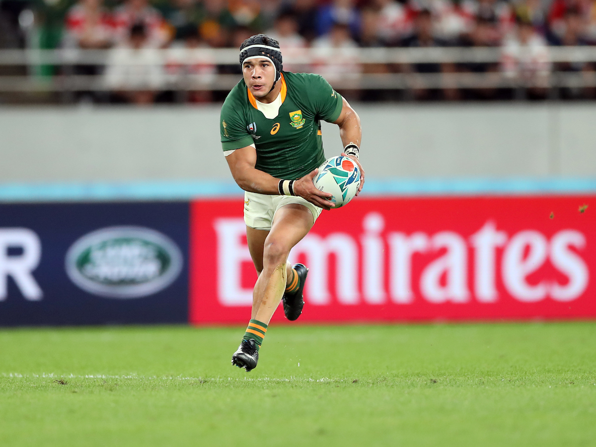 Cheslin Kolbe of South Africa during the Japan and South Africa Springbok Quarter-Final at the Tokyo Stadium,376-3 Nishimachi, Chofu, Tokyo 182-0032 Sunday, 20 October 2019.