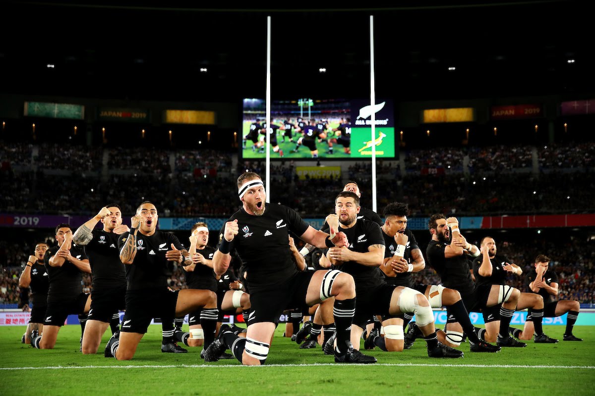 Rugby World Cup 2019 Group B game between New Zealand and South Africa at International Stadium Yokohama