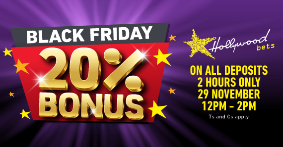 🚨 Black Friday: 20% Deposit Bonus - 12:00-14:00 🚨