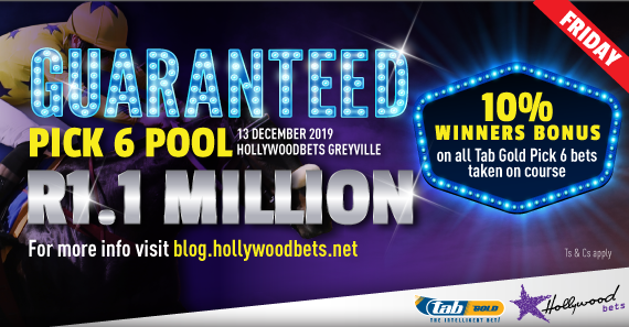 Pick 6 pool guarantee - Hollywoodbets Tab Gold artwork
