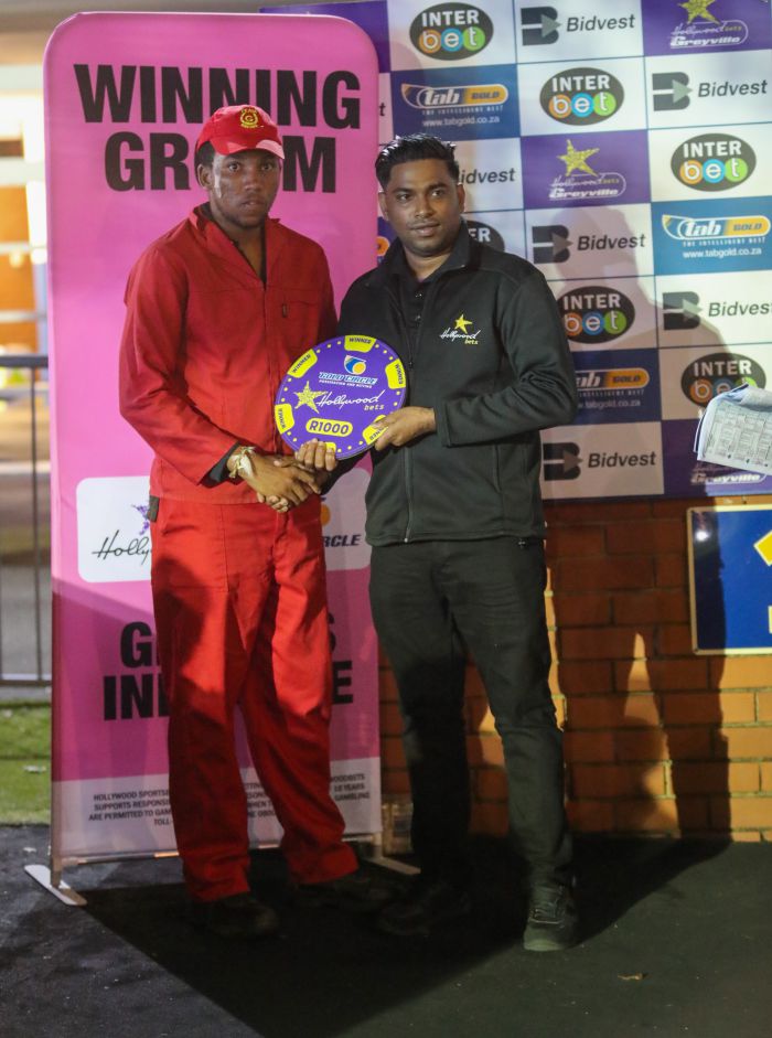 Grooms Initiative winner - Friday 6th December - Hollywoodbets Greyville -  Race 8 - Hope Sibanda - DOWN TO EARTH