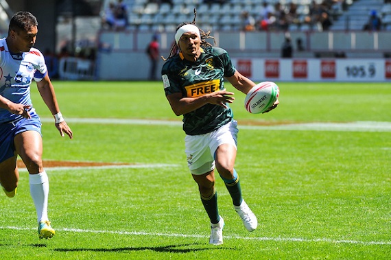 Justin Geduld of South Africa during the match between South Africa and Samoa at the HSBC Paris Sevens