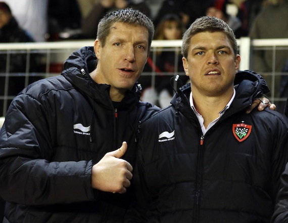 Bakkies Botha and Juan Smith of Toulon pose for photograph in club jackets