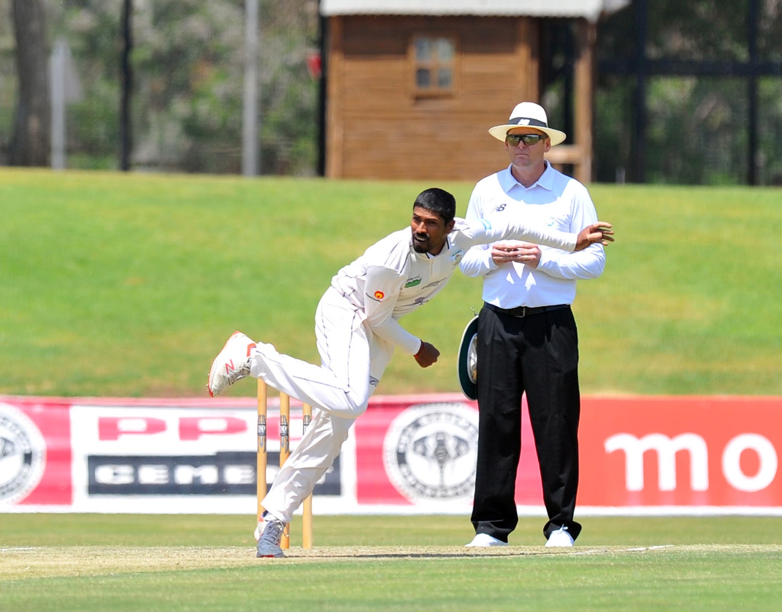 Prenelan Subrayen bowling for the Hollywoodbets Dolphins in the CSA Francise 4-Day Series