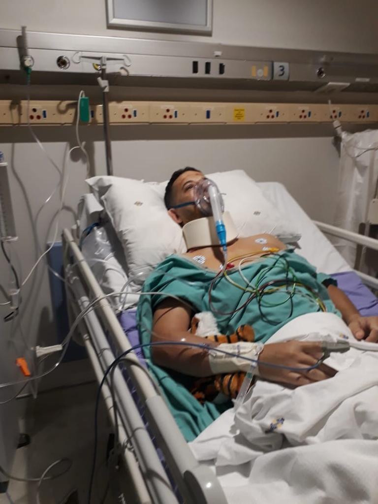 Anthony Delpech in hospital