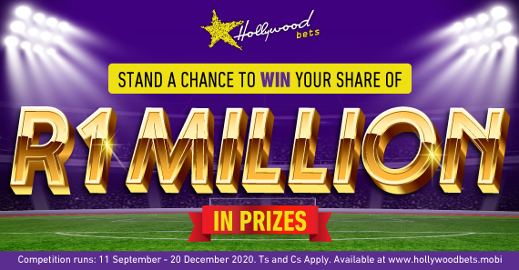 Stand a chance to win R1 million in prizes with Hollywoodbets