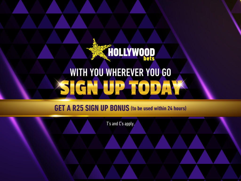 Sign up bonus Hollywoodbets