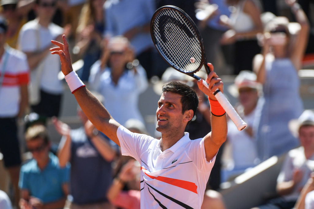 Novak Djokovic Celebrates