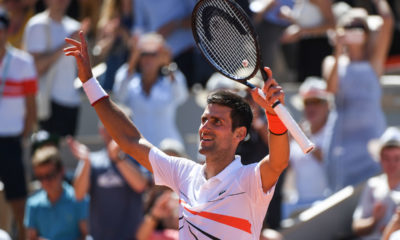 Novak Djokovic Celebrates