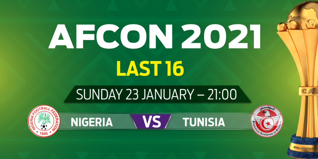 2022.01.06 HWBLOG POSTIMG AFCON Fixture Artwork Nigeria vs Tunisia