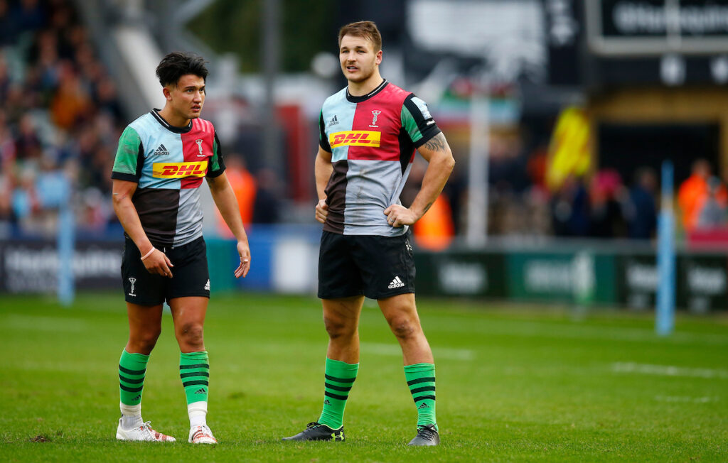 Marcus Smith and Andre Esterhuizen of Harlequins - Gallagher Premiership