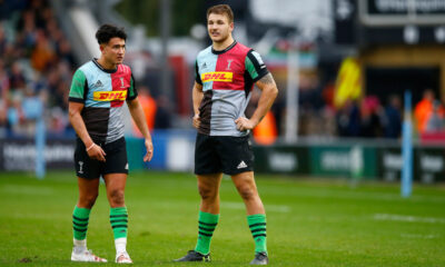 Marcus Smith and Andre Esterhuizen of Harlequins - Gallagher Premiership
