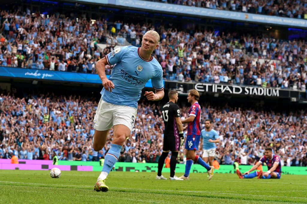 Erling Haaland of Manchester City Celebrates