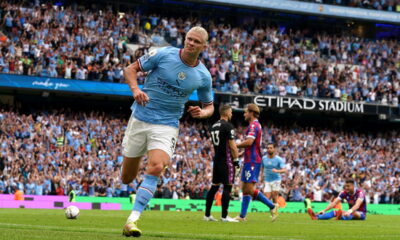 Erling Haaland of Manchester City Celebrates