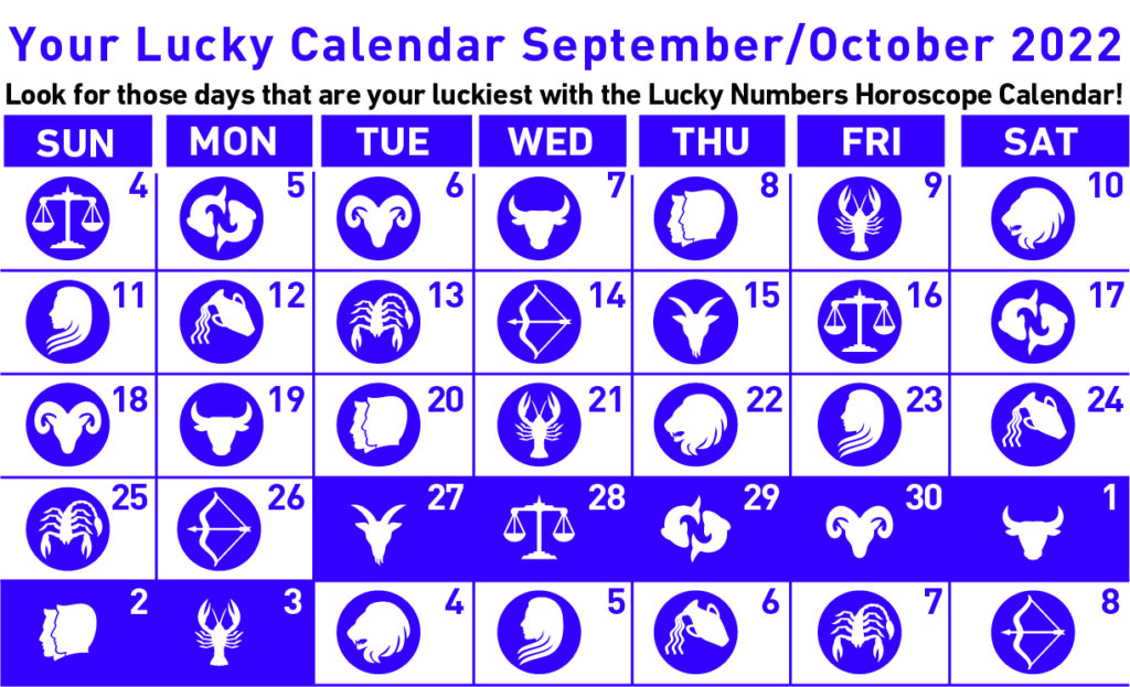 Hollywoodbets Lucky Calendar 27 September - 3 October