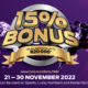 15% Deposit Bonus - November 2022