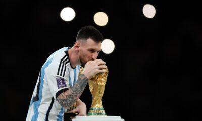 Lionel Messi Celebrates World Cup