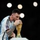 Lionel Messi Celebrates World Cup
