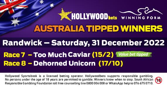 Australian Racing Brag Advert - Hollywoodbets/Winning Form 3 January 2023