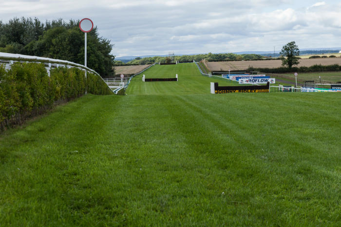 A view down the track at Sedgefield Racecourse at Sedgefield,Co.Durham,England,UK