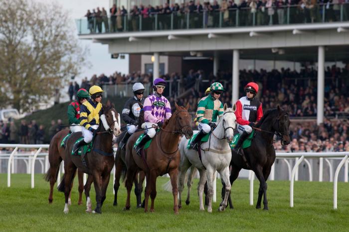 Horse Racing - Wetherby - Wetherby Racecourse - 29/10/11 Runners head to the start of the 15.20 bet365 Charlie Hall Steeple Chase Mandatory Credit: