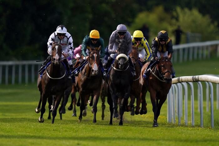 Runners and riders during the Northern Commercials Iveco & Fiat EBF Maiden Fillies' Stakes at Pontefract racecourse. Picture date: Monday June 7, 2021.