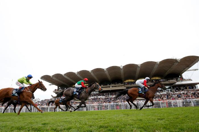 State Occasion (right) ridden by jockey Rossa Ryan on the way to winning the European Breeders Fund EBF Fillies' Handicap on day two of the Qatar Goodwood Festival 2022 at Goodwood Racecourse, Chichester. Picture date: Wednesday July 27, 2022.