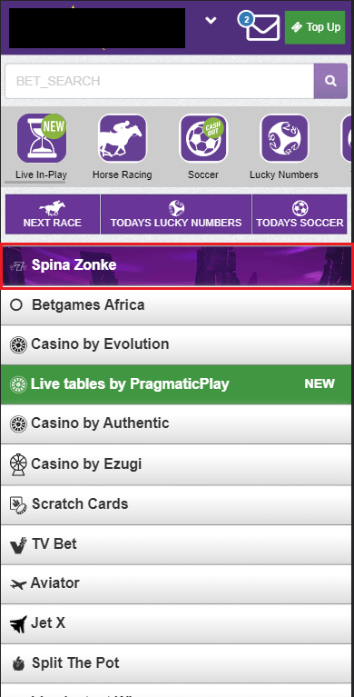 How To Find Spina Zonke Games On Hollywoodbets
