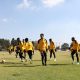 Kaizer Chiefs players warming up