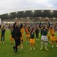 Bobby Motaung and Chiefs players celebrate with fans