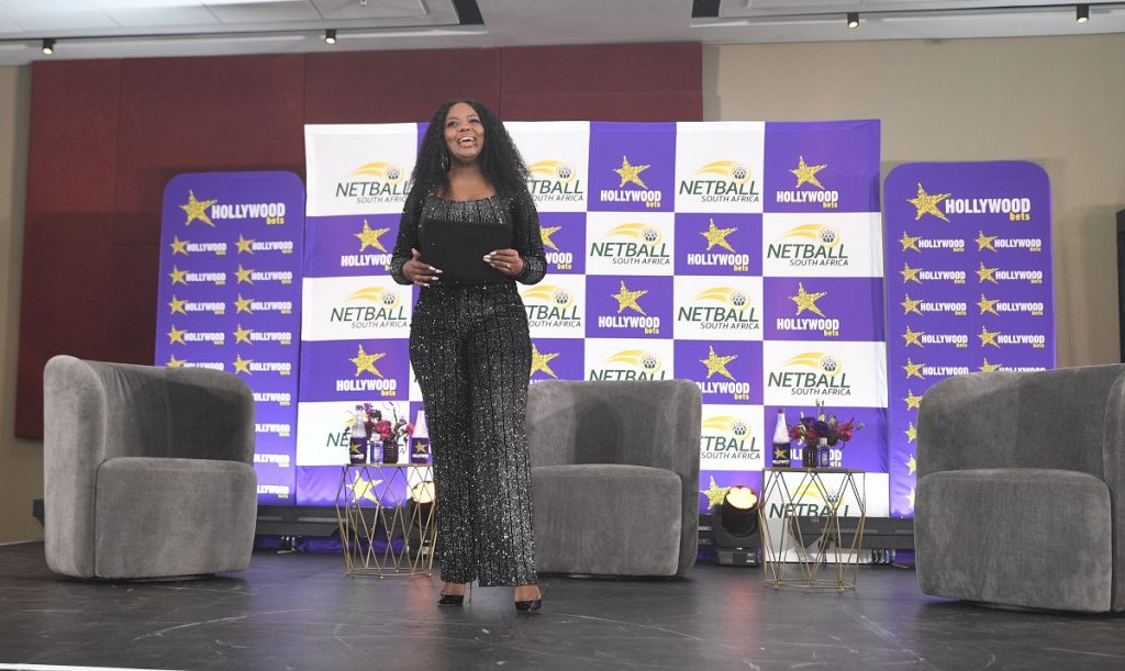 MC Carol Tshabalala during the Netball South Africa Press Conference at Sandton Convention Centre, Sandton on 21 April 2022