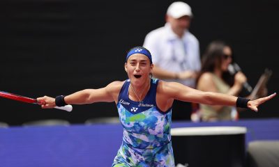 French tennis player Caroline Garcia in action