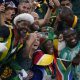 South Africa's Trevor Nyakane takes a selfie with fans