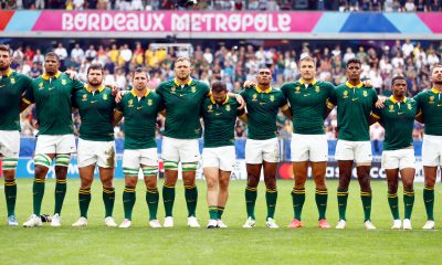 Springboks line up for Anthem