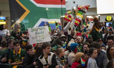 Fans welcome the Springbok rugby team